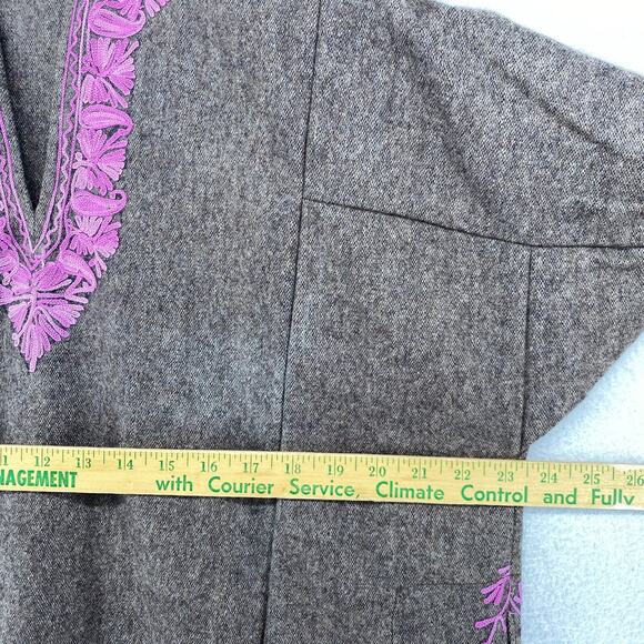 KASHMIR ART EMPORIUM Dress 40 Handwork Kashmiri Pheran Embroidered Brown NEW - Picture 11 of 14